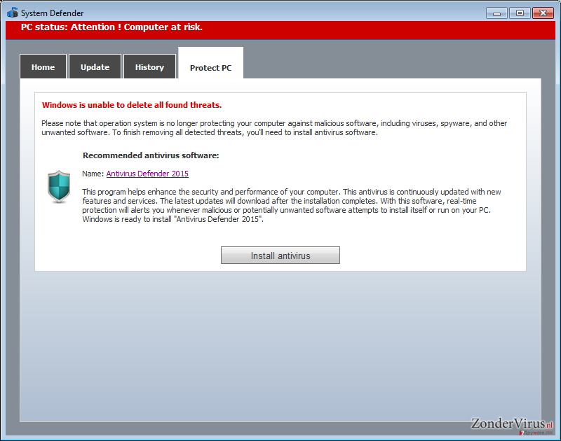 Antivirus Defender 2015 snapshot Antivirus Defender 2015 snapshot
