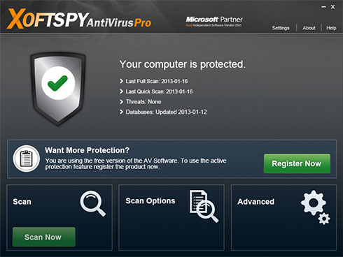 XoftSpySE Anti Spyware snapshot XoftSpySE Anti Spyware snapshot