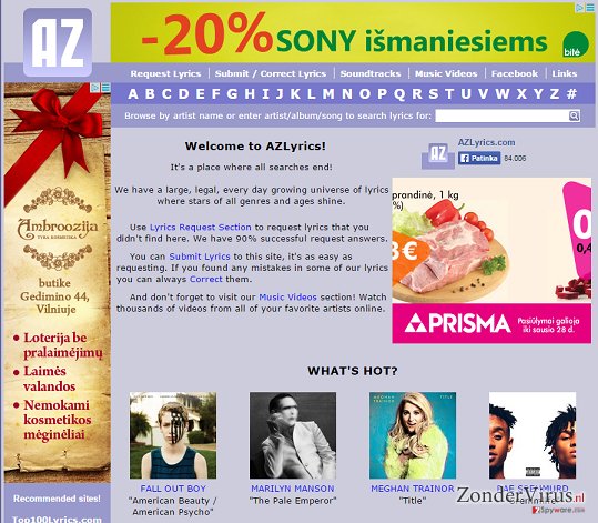 Advertenties door AZLyrics snapshot Advertenties door AZLyrics snapshot