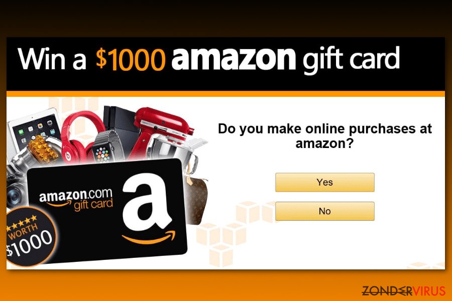 Amazon Gift Card enquete scam voorbeeld