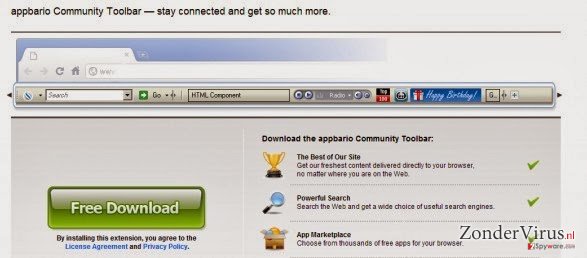 Appbario toolbar snapshot Appbario toolbar snapshot