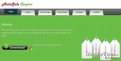 AutoSale Coupon adware snapshot AutoSale Coupon adware snapshot