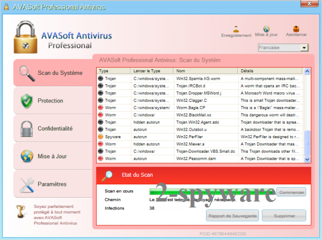 AVASoft Professional Antivirus snapshot AVASoft Professional Antivirus snapshot