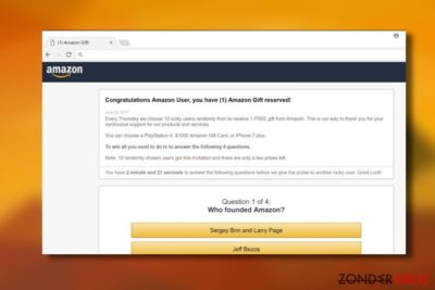 Het “Congratulations Amazon User"-virus