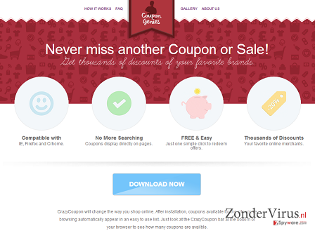 Coupon Genies adware snapshot Coupon Genies adware snapshot