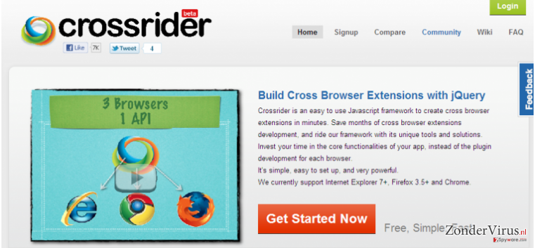 Search.crossrider.com redirect snapshot Search.crossrider.com redirect snapshot