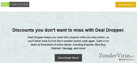 Deal Dropper pop-up advertenties snapshot Deal Dropper pop-up advertenties snapshot