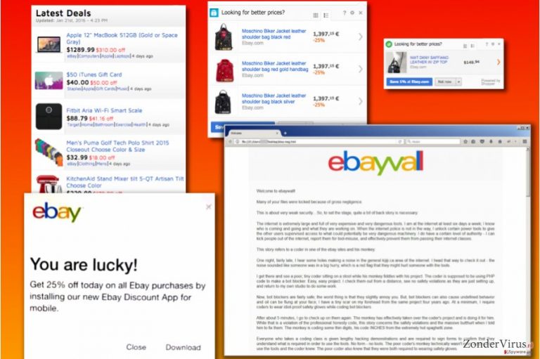 Varianten van het eBay-virus