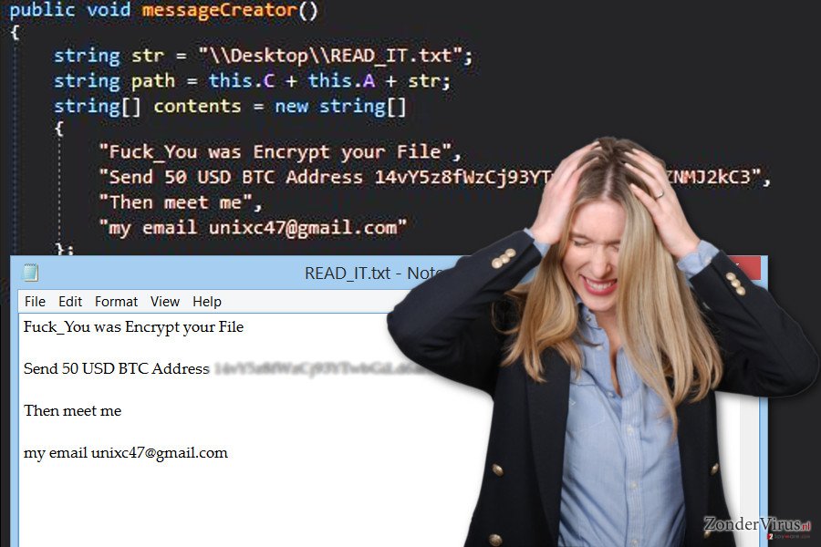 De afbeelding van het GC47-gijzelsoftware-virus De afbeelding van het GC47-gijzelsoftware-virus