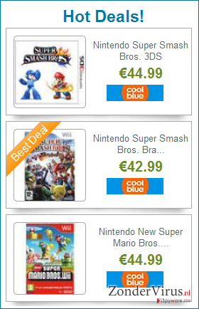 “Hot Deals!” pop-up advertenties snapshot “Hot Deals!” pop-up advertenties snapshot