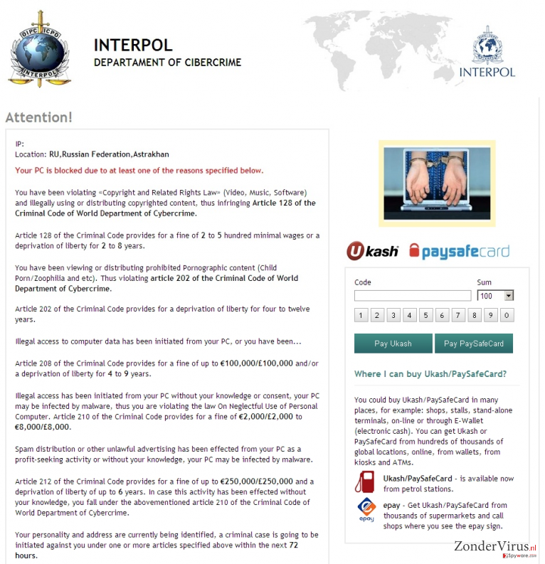 Interpol virus snapshot Interpol virus snapshot