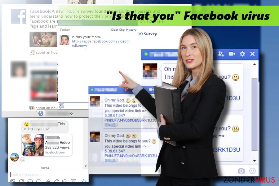 Het "Is that you" Facebook virus afbeelding