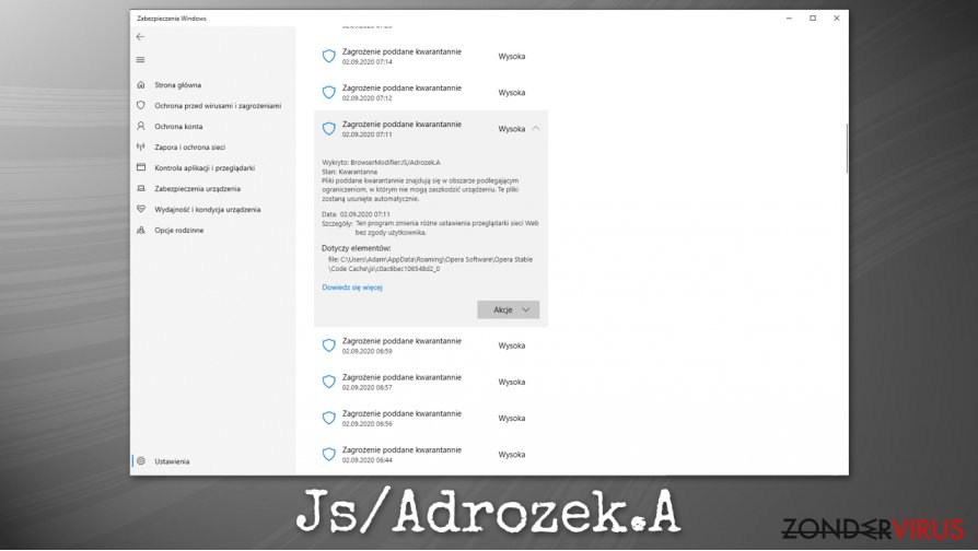 Js/Adrozek.A virus