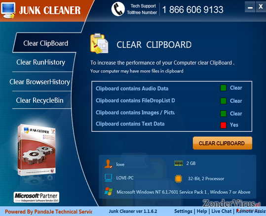 Junk Cleaner snapshot Junk Cleaner snapshot
