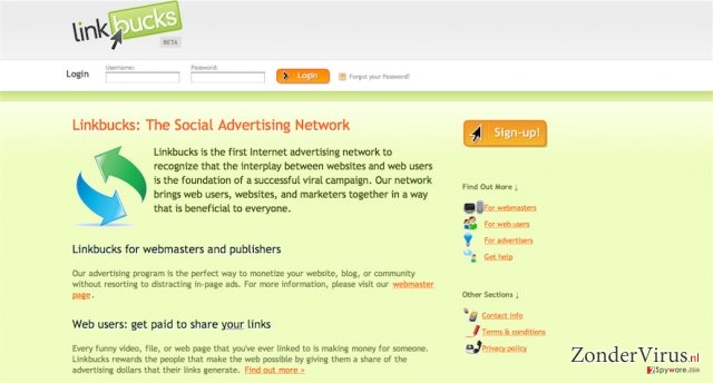 Linkbucks.com virus snapshot Linkbucks.com virus snapshot