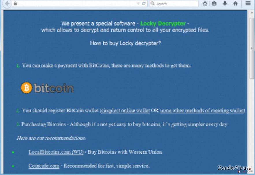 Valse Locky decryptor vraagt om losgeld te betalen Valse Locky decryptor vraagt om losgeld te betalen