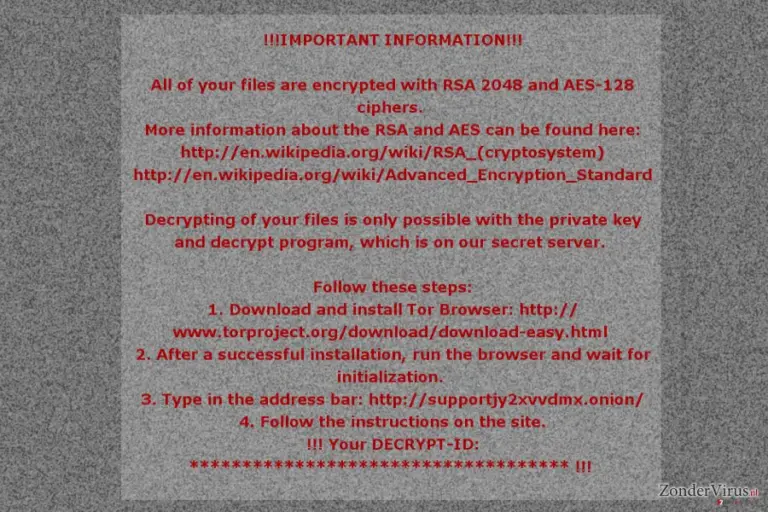 The ransom note by Mole02 ransomware virus