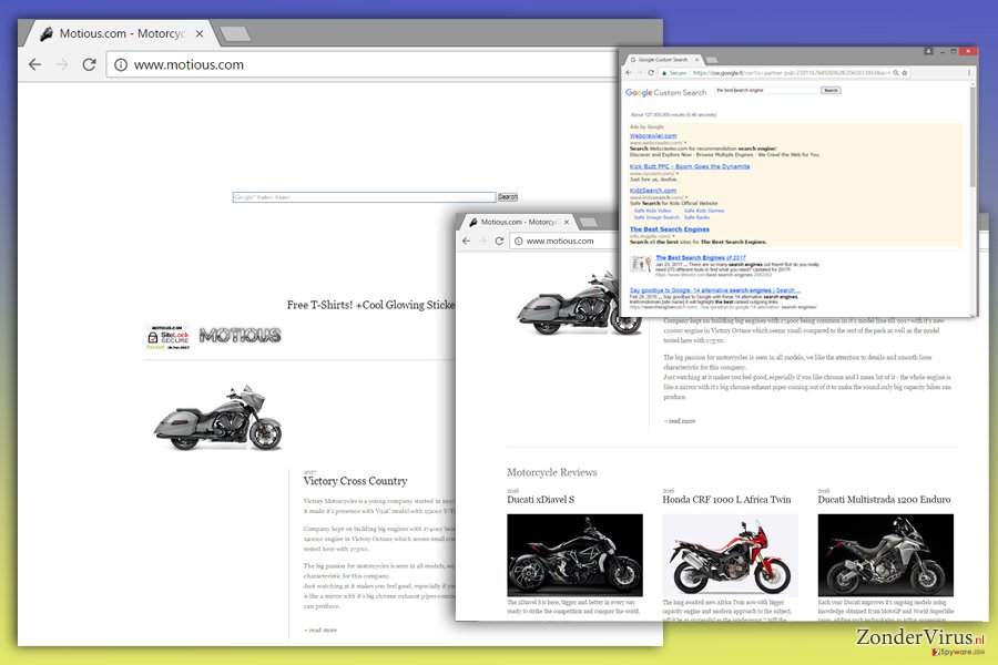 Afbeelding van het Motious.com-virus Afbeelding van het Motious.com-virus