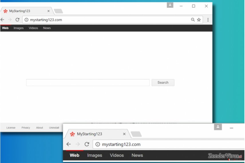 Afbeelding van het MyStarting123.com-virus Afbeelding van het MyStarting123.com-virus