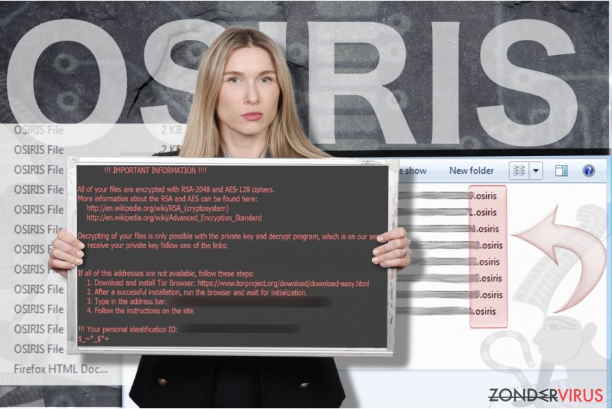 Osiris ransomware virus snapshot Osiris ransomware virus snapshot