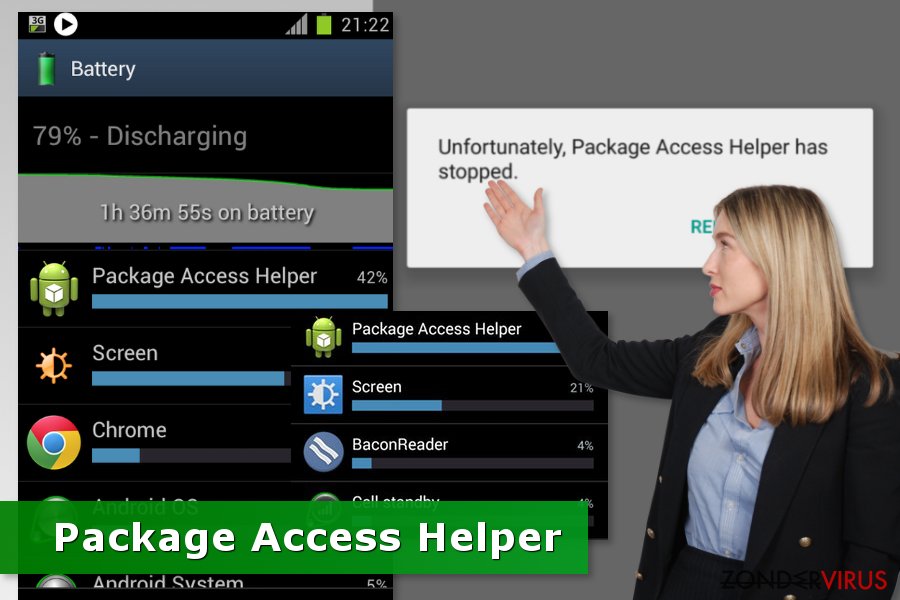 Schermafbeeldingen van het Package Access Helper probleem