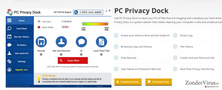 PC Privacy Dock snapshot PC Privacy Dock snapshot