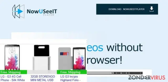 The picture showing nowuseeit player adware