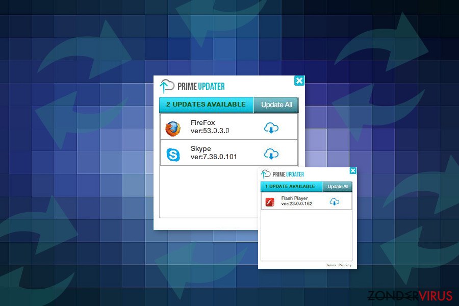 De afbeelding van Prime Updater De afbeelding van Prime Updater