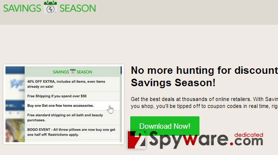 Savings Season advertenties snapshot Savings Season advertenties snapshot