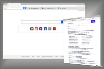 Het voorbeeld van de Search.myquickconverter.com-zoekmachine