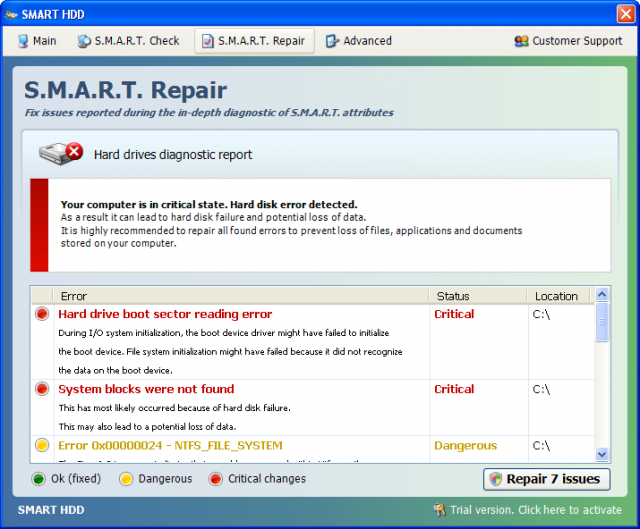Smart HDD snapshot Smart HDD snapshot