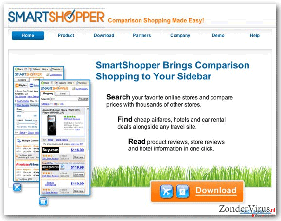 'Ads by SmartShopper' virus snapshot 'Ads by SmartShopper' virus snapshot