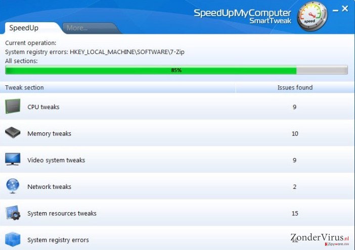 SpeedUpMyComputer snapshot SpeedUpMyComputer snapshot
