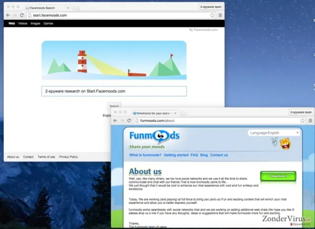 Start.Facemoods.com hijacks all Internet browsers