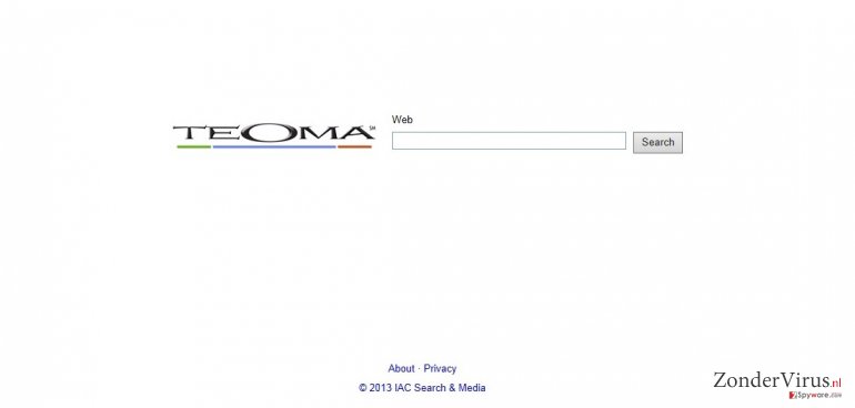 Teoma Web Search snapshot Teoma Web Search snapshot