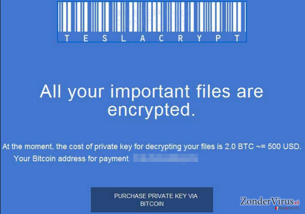 TeslaCrypt 2.0 snapshot TeslaCrypt 2.0 snapshot