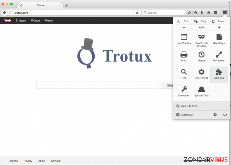 Trotux.com-virus snapshot Trotux.com-virus snapshot