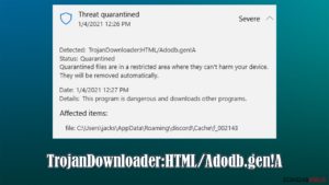 TrojanDownloader:HTML/Adodb.gen!A