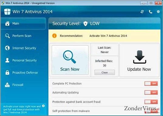 Win 7 Antivirus 2014 snapshot Win 7 Antivirus 2014 snapshot