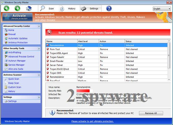 Windows Security Master snapshot Windows Security Master snapshot
