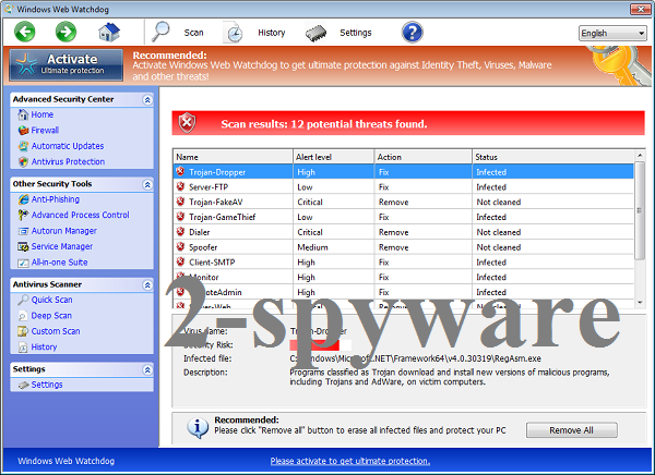 Windows Web Watchdog snapshot Windows Web Watchdog snapshot