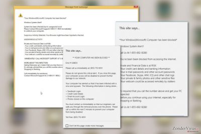 Het "Your Windows (Microsoft) Computer has been blocked"-virus