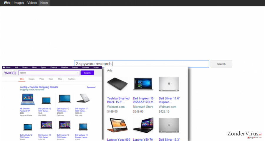 Het YourSites123.com virus snapshot Het YourSites123.com virus snapshot
