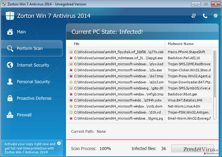 Zorton Win 7 Antivirus 2014 snapshot Zorton Win 7 Antivirus 2014 snapshot