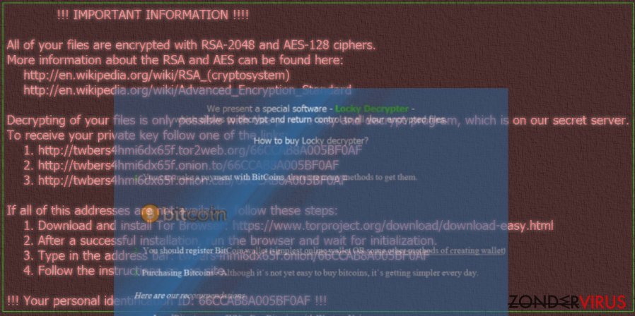 Zzzzz gijzelsoftware-virus snapshot Zzzzz gijzelsoftware-virus snapshot